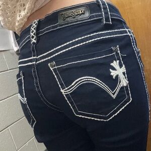 y2k vintage low rise rose royce skinny jeans size 28